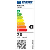 PODELEM. STENSKA SVETILKA RABALUX BAREG LED S STIKALOM 20W 1750LM 3000K 1490MM IP20