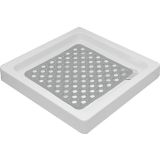 TENDANCE PODLOGA ZA KAD Z LUKNJICAMI 50 X 50 CM, PROZORNO SIVA