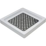 TENDANCE PODLOGA ZA KAD 50 X 50 CM Z LUKNJICAMI, SIVA