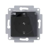 PODOMETNA VTIČNICA ART VARNOSTNA S POKROVČKOM ČRNA, VIJAČNA, BOK