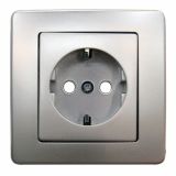 PODOMETNA VTIČNICA EKONOMIK VARNOSTNA SREBRNA, VIJAČNA