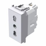 PODOMETNA VTIČNICA MODUL ITALIJANSKA BELA, VIJAČNA, 1M, BOK