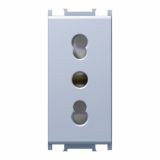 PODOMETNA VTIČNICA MODUL ITALIJANSKA SREBRNA, VIJAČNA, 1M, BOK