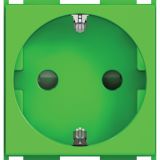 PODOMETNA VTIČNICA MODUL VARNOSTNA ZELENA, VIJAČNA, 2M, BOK