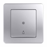 PODOMETNO TIPKALO EKONOMIK NAVADNO 10A, TI 51 SREBRNO, LUČ, S TLIVKO