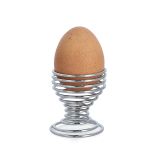 PODSTAVEK ZELLER PRESENT 5X5.5 CM KOVINA-KROMIRANA ZA KUHANA JAJCA SET 4/1