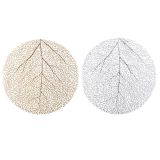 POGRINJEK DECORIS LIST, ZLAT ALI SREBRN FI 38 CM. SORT