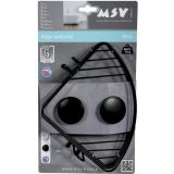 MSV KOTNA POLICA NA VAKUUM 21.5 X 21.5 X 13 CM KROM, ČRNA MEGA VENTOUSES