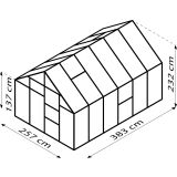 POLIKARBONATNI RASTLINJAK VITAVIA MERIDIAN 1 9900 VP6MM ALU 2.6X3.8M