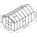 POLIKARBONATNI RASTLINJAK VITAVIA MERIDIAN 2 11500 VP4MM ČRNA 2.6X4.4M