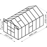 POLIKARBONATNI RASTLINJAK VITAVIA MERIDIAN 2 11500 VP4MM SMARAGDNA 2.6X4.4M