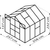 POLIKARBONATNI RASTLINJAK VITAVIA MERIDIAN 2 6700 VP6MM SMARAGDNA 2.6X2.6M