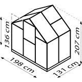 POLIKARBONATNI RASTLINJAK VITAVIA TRITON 2500 HKP 6 MM ČRNA 207X198X131