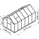 POLIKARBONATNI RASTLINJAK VITAVIA TRITON 7500 VP 6MM 2X3.8M ALU