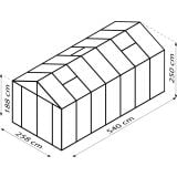 POLIKARBONATNI RASTLINJAK VITAVIA ZEUS COMFORT 13800 VP10MM ČRNA 2.6X5.4M