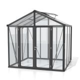 POLIKARBONATNI RASTLINJAK VITAVIA ZEUS COMFORT 6200 HKP3MM, ČRNA 258X242X250