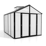 POLIKARBONATNI RASTLINJAK VITAVIA ZEUS COMFORT 8100 VP10MM ČRNA 2.6X3.2M