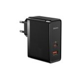 POLNILNIK ZA GSM BASEUS POLNILEC GAN5 PRO 100W BASEUS USB+USB-C ČRN