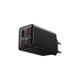 POLNILNIK ZA GSM BASEUS POLNILEC GAN6 PRO 65W BASEUS 2XUSB-C/USB, ČRN