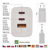 POLNILNIK ZA GSM EMOS GAN PD 65 W MAX.