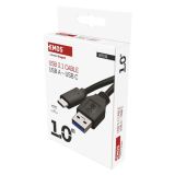 POLNILNIK ZA GSM EMOS USB 3.0 A/M - USB 3.1 C/M 1M