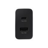 POLNILNIK ZA GSM SAMSUNG ADAPTER DUO TYPE-C/TYPE-A HITRI 35W BLACK