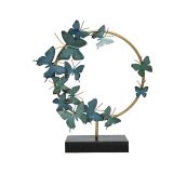 POMLADNA DEKORACIJA DECORIS KOVINSKI OBROČ Z METULJI