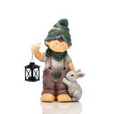 POMLADNA FIGURA GLOSSTYLE DEČEK Z ZAJČKOM 25.5X16.5X43CM