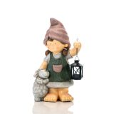 POMLADNA FIGURA GLOSSTYLE DEKLICA Z OVČKO 25.5X16.5X43CM