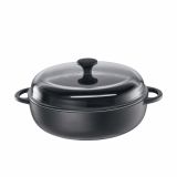 PONEV KÜCHENPROFI 28 CM PROVENCE ČRNA S STEKLENIM POKROVOM