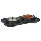 POSODA ZA PSA PET TREATMENT DVOJNA S PODLOGO, 2X400ML