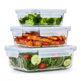 POSODA ZA SHRANJEVANJE ALPINA SET POSOD 3-DELNI STEKLO 1050/640/370 ML