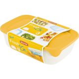 POSODA ZA SHRANJEVANJE CURVER FRESH&GO 0.5L+1L+2L 3/1 TRANSPARENT RUMENA
