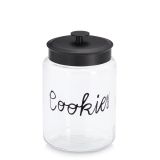 POSODA ZA SHRANJEVANJE, STEKLENA S KOVINSKIM POKROVOM "PIŠKOTI" 4200 ML     '17,3X26,4 CM