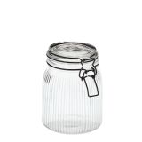 POSODA ZA SHRANJEVANJE, STEKLENA S SPONKO ZA ZAPIRANJE 1000 ML   '11,3X15,3 CM