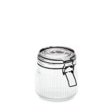 POSODA ZA SHRANJEVANJE, STEKLENA S SPONKO ZA ZAPIRANJE 550 ML    '10,7X11 CM