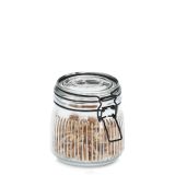 POSODA ZA SHRANJEVANJE, STEKLENA S SPONKO ZA ZAPIRANJE 550 ML    '10,7X11 CM