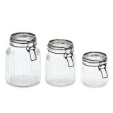 POSODA ZA SHRANJEVANJE, STEKLENA S SPONKO ZA ZAPIRANJE 550 ML    '10,7X11 CM