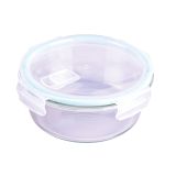 POSODA ZA SHRANJEVANJE STEUBER 400 ML STEKLENA OKROGLA, PVC POKROV