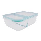 POSODA ZA SHRANJEVANJE STEUBER 930 ML STEKLENA PRAVOKOTNA RAZDELJENA