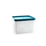 POSODA ZA SHRANJEVANJE UCSAN PLASTIK 14X12.5X10 CM 1.10 L MODER POKROV