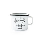 POSODA ZA TOPLE NAPITKE CUCKOO CUPS EMAJLIRAN LONČEK 8 CM 0.37 LIT HOCUS POCUS