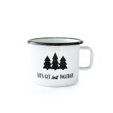 POSODA ZA TOPLE NAPITKE CUCKOO CUPS EMAJLIRAN LONČEK 8 CM 0.37 LIT LOST BELI