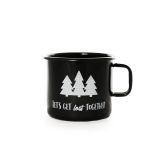 POSODA ZA TOPLE NAPITKE CUCKOO CUPS EMAJLIRAN LONČEK 8 CM 0.37 LIT LOST ČRNI