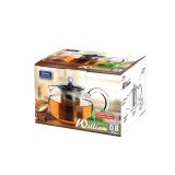 POSODA ZA TOPLE NAPITKE GALICIJA ČAJNIK STEKLO/NERJAVEČE JEKLO WILLIAM 1L