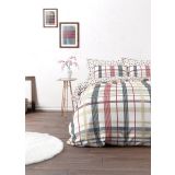 POSTELJNINA SVILANIT LINE 140X200/50X70 CM RDEČA