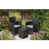 PP VRTNA GARNITURA KETER IOWA BALKONSKI SET GRAFITNE BARVA