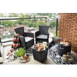 PP VRTNA GARNITURA KETER IOWA BALKONSKI SET GRAFITNE BARVA