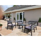 PP VRTNA GARNITURA PROGARDEN KILIMANJARO, ANTRACIT Z BLAZINAMI