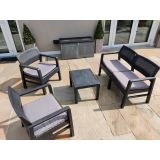 PP VRTNA GARNITURA PROGARDEN KILIMANJARO, ANTRACIT Z BLAZINAMI